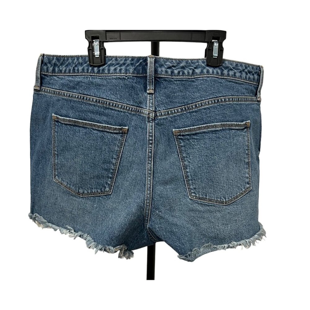 Universal Thread Womens High Rise Shortie Denim Shorts Frayed Hem Size 16 - Picture 2 of 9